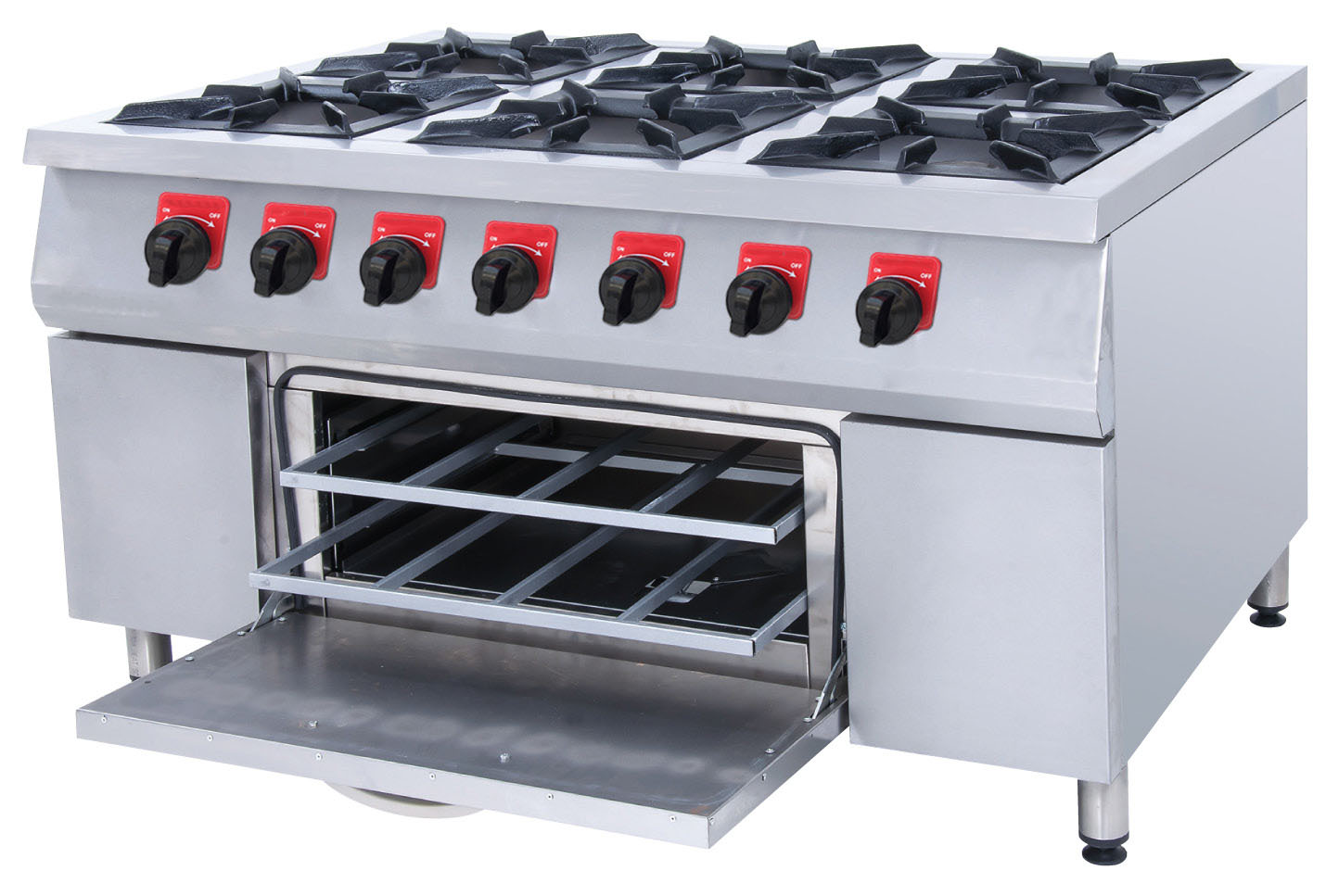 Gazlı Kuzine 6 Lı Gas Fİred Cooking Range 6 Burner