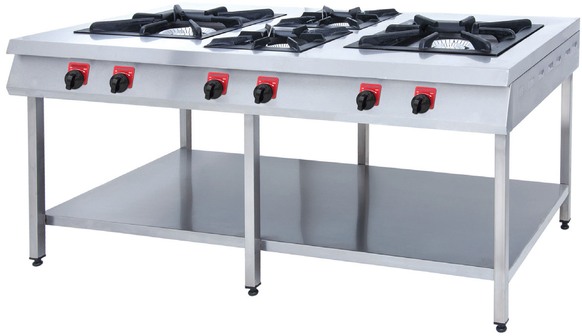 Ocak Taban Raflı 4 Lü Range without Oven 4 Burner